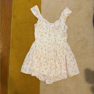White floral romper